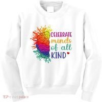 Celebrate Minds Of All Kind Neurodiversity Brain Kids Sweatshirt thumb 0