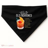 Call Me Old Fashioned Whiskey Cocktail Drinking USA-Made Doggie Bandana thumb 0