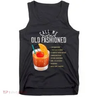 Call Me Old Fashioned Whiskey Cocktail Drinking Tank Top thumb 0