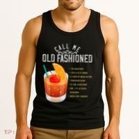 Call Me Old Fashioned Whiskey Cocktail Drinking Tank Top thumb 3