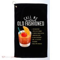 Call Me Old Fashioned Whiskey Cocktail Drinking Golf Towel thumb 0
