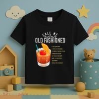 Call Me Old Fashioned Whiskey Cocktail Drinking Toddler T-Shirt thumb 3
