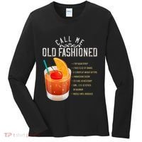 Call Me Old Fashioned Whiskey Cocktail Drinking Women's Long Sleeve Shirt thumb 0