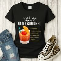Call Me Old Fashioned Whiskey Cocktail Drinking Women's T-Shirt thumb 3
