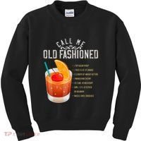 Call Me Old Fashioned Whiskey Cocktail Drinking Kids Sweatshirt thumb 0