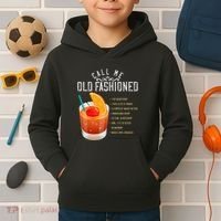 Call Me Old Fashioned Whiskey Cocktail Drinking Kids Hoodie thumb 2