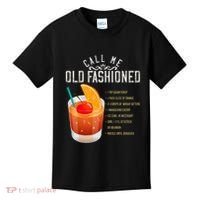 Call Me Old Fashioned Whiskey Cocktail Drinking Kids T-Shirt thumb 0