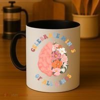 Celebrate Minds Of All Kinds Floral Brain Coffee Mug thumb 4