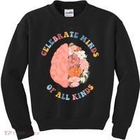 Celebrate Minds Of All Kinds Floral Brain Kids Sweatshirt thumb 0