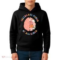 Celebrate Minds Of All Kinds Floral Brain Kids Hoodie thumb 4