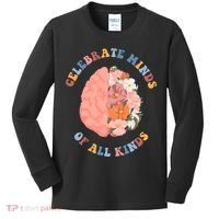 Celebrate Minds Of All Kinds Floral Brain Kids Long Sleeve Shirt thumb 0