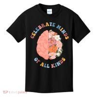 Celebrate Minds Of All Kinds Floral Brain Kids T-Shirt thumb 0
