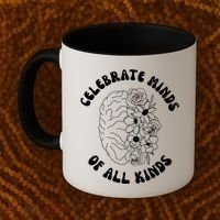 Celebrate Minds Of All Kinds Floral Brain Coffee Mug thumb 2