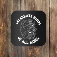 Celebrate Minds Of All Kinds Floral Brain Coaster thumb 0