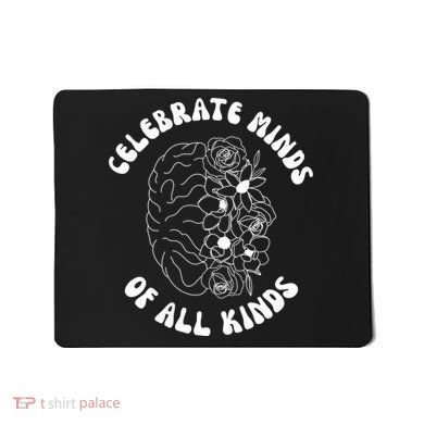 Celebrate Minds Of All Kinds Floral Brain Mousepad