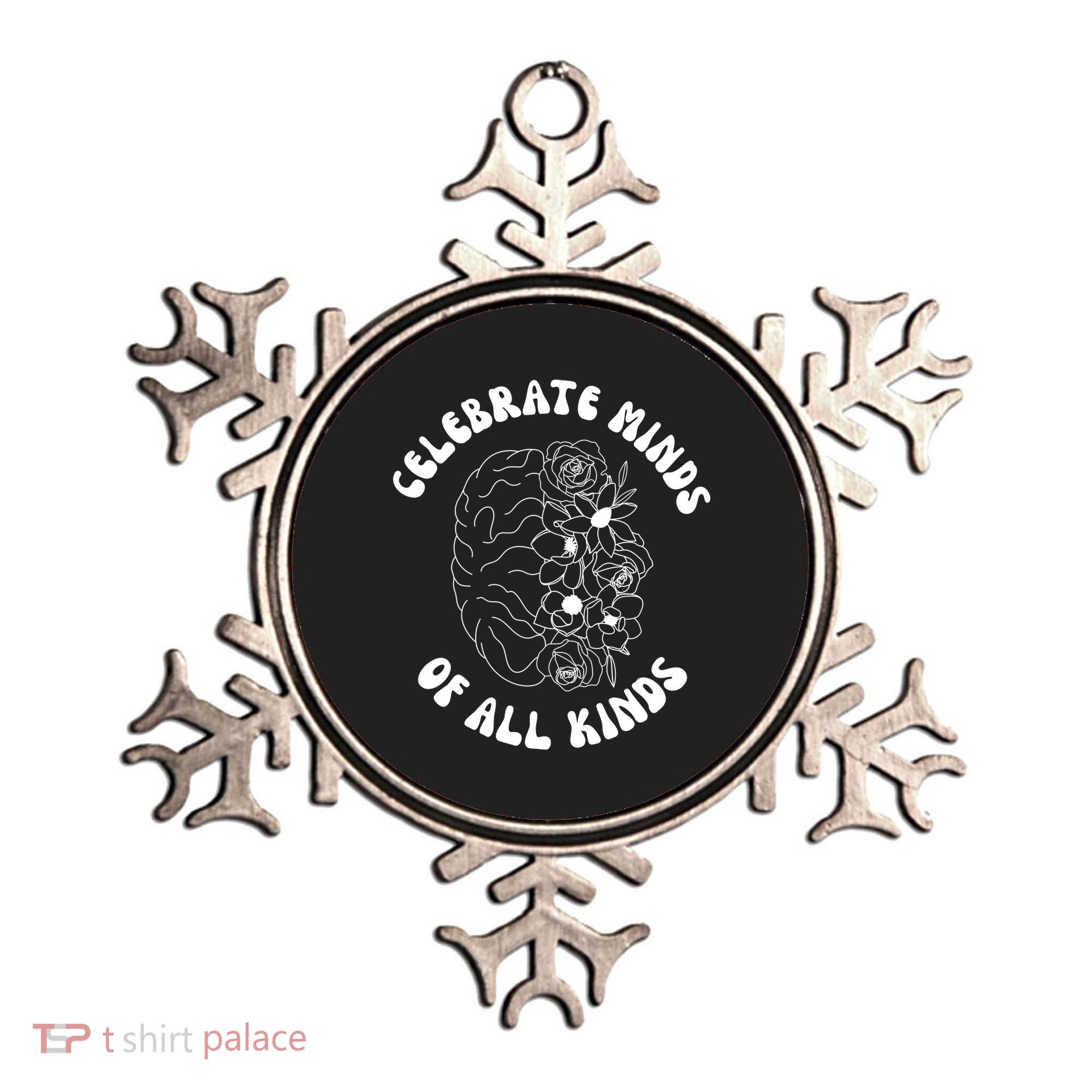Celebrate Minds Of All Kinds Floral Brain Ornament