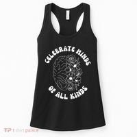 Celebrate Minds Of All Kinds Floral Brain Women's Tank Top thumb 0