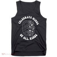Celebrate Minds Of All Kinds Floral Brain Tank Top thumb 0