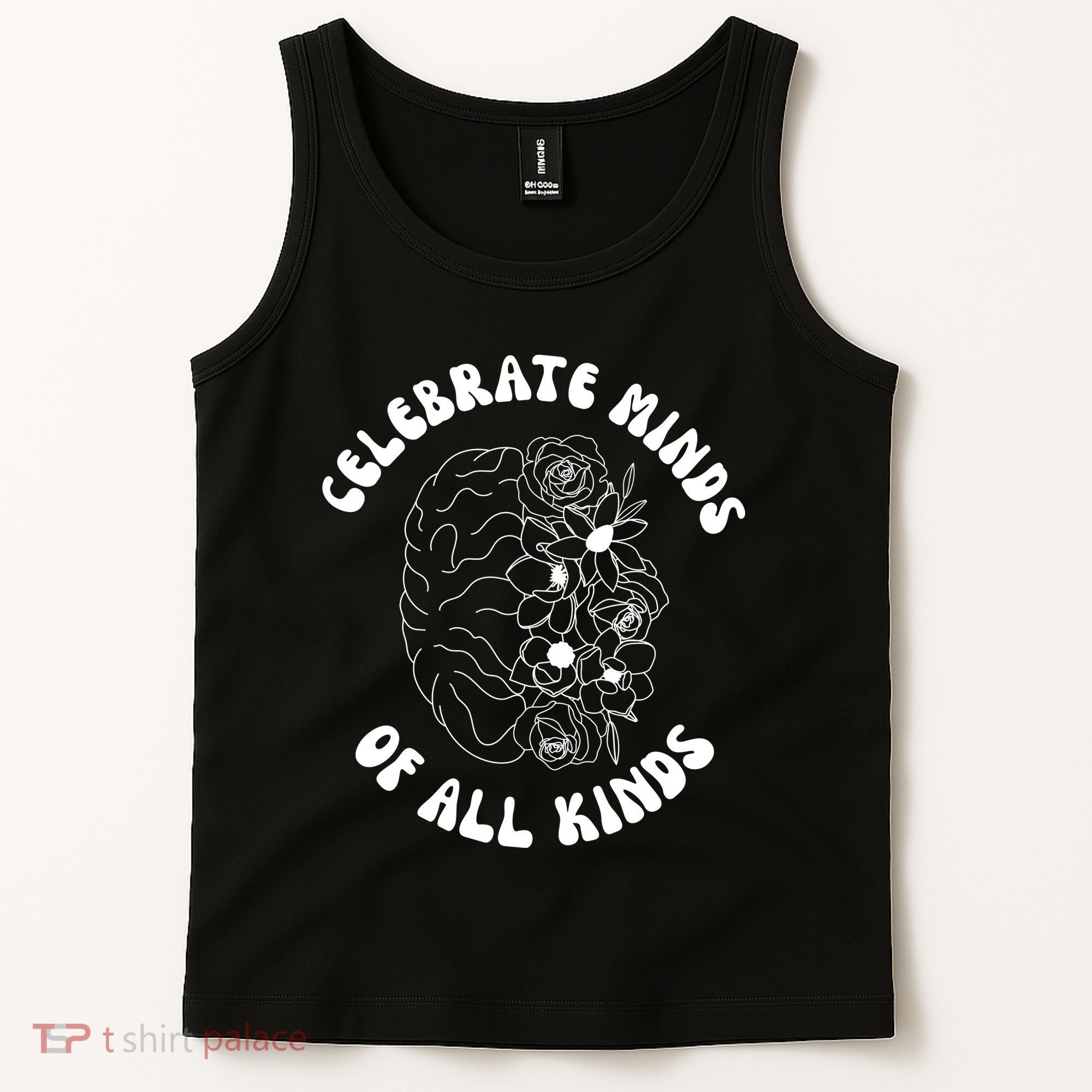Celebrate Minds Of All Kinds Floral Brain Tank Top