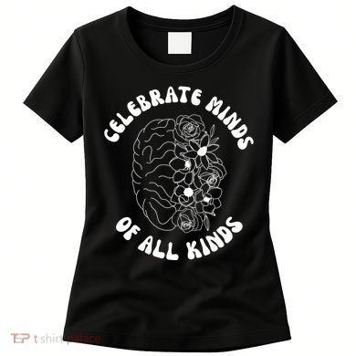 Celebrate Minds Of All Kinds Floral Brain Women's T-Shirt