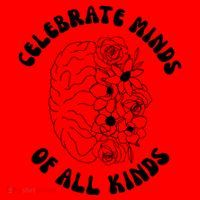 Celebrate Minds Of All Kinds Floral Brain Santa Hat thumb 1