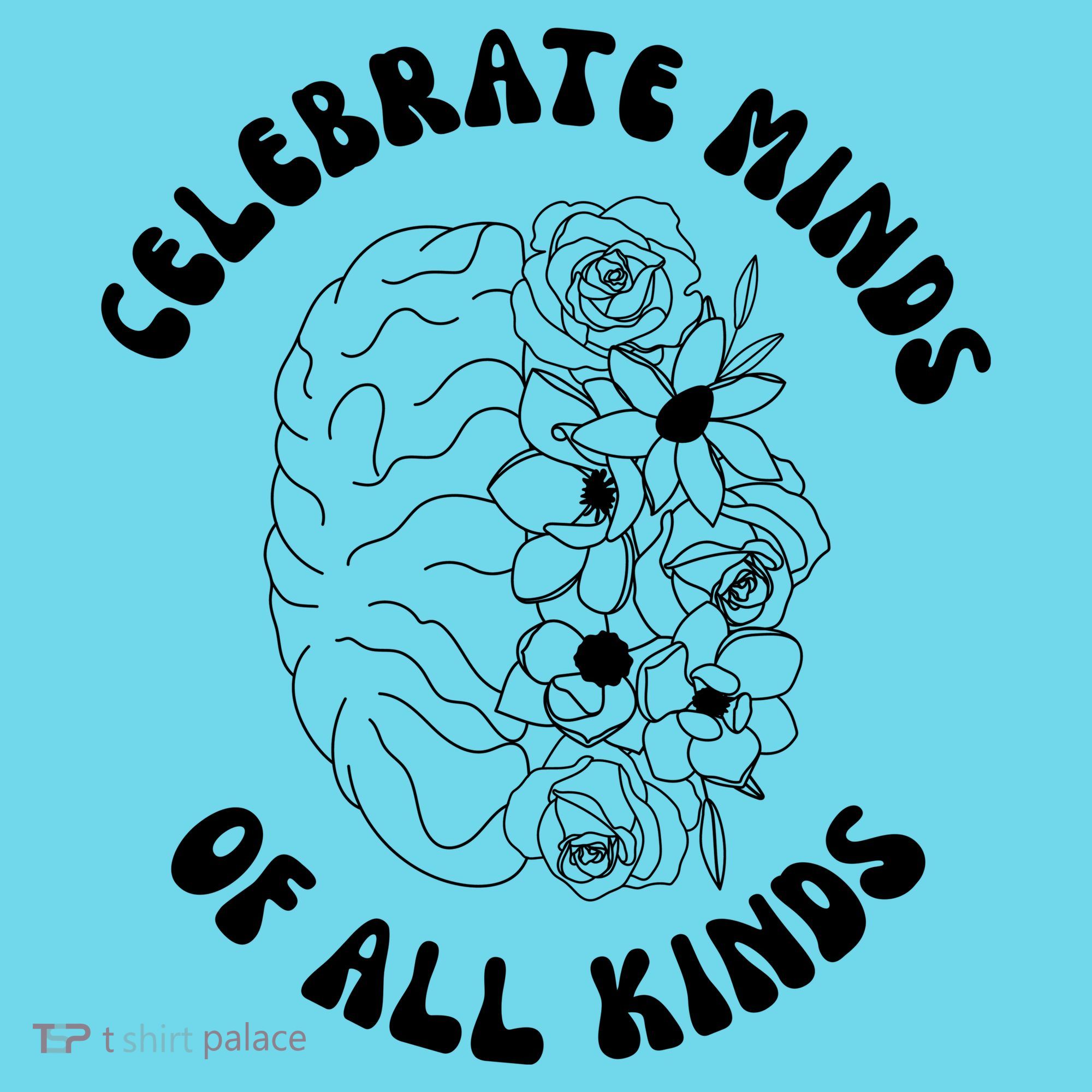 Celebrate Minds Of All Kinds Floral Brain Long Sleeve Shirt