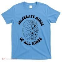Celebrate Minds Of All Kinds Floral Brain T-Shirt thumb 0