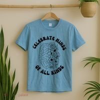 Celebrate Minds Of All Kinds Floral Brain T-Shirt thumb 2
