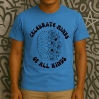 Celebrate Minds Of All Kinds Floral Brain T-Shirt thumb 3