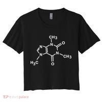 Caffeine Molecule Organic Chemistry Coffee Meaningful Gift Women's Crop Top Tee thumb 0