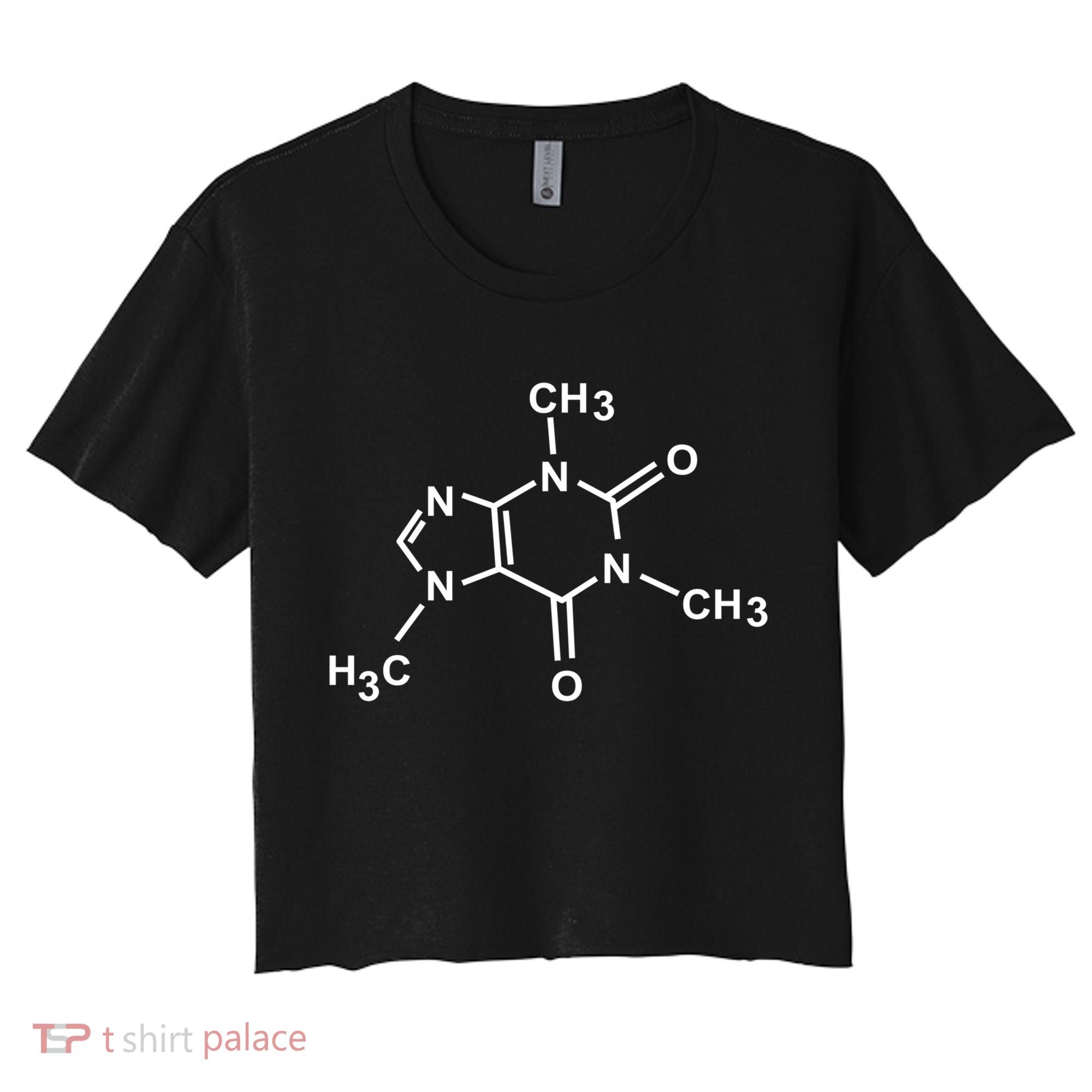 Caffeine Molecule Organic Chemistry Coffee Meaningful Gift Women's Crop Top Tee