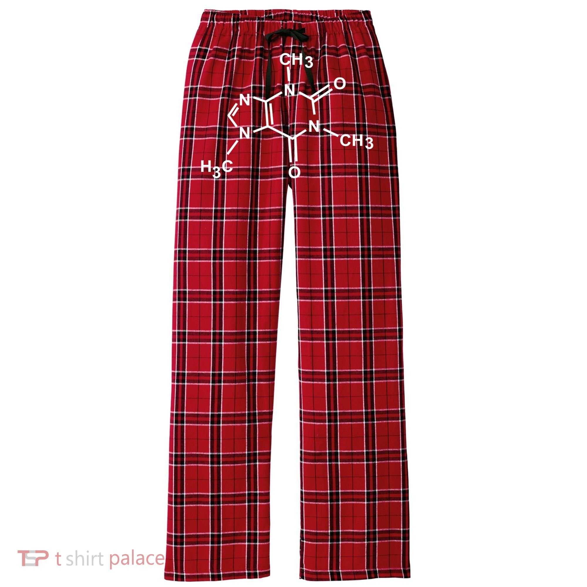 Caffeine Molecule Organic Chemistry Coffee Meaningful Gift Women's Flannel Plaid Pajama Pants