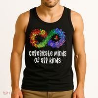 Celebrate Minds Of All Kinds Neurodiversity Autism Tank Top thumb 3