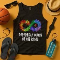 Celebrate Minds Of All Kinds Neurodiversity Autism Tank Top thumb 4