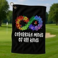 Celebrate Minds Of All Kinds Neurodiversity Autism Golf Towel thumb 1
