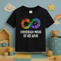 Celebrate Minds Of All Kinds Neurodiversity Autism Toddler T-Shirt thumb 3