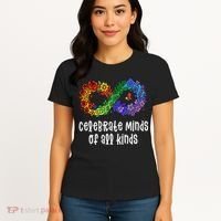 Celebrate Minds Of All Kinds Neurodiversity Autism Women's T-Shirt thumb 4