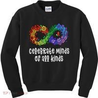 Celebrate Minds Of All Kinds Neurodiversity Autism Kids Sweatshirt thumb 0