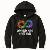 Celebrate Minds Of All Kinds Neurodiversity Autism Kids Hoodie thumb 0