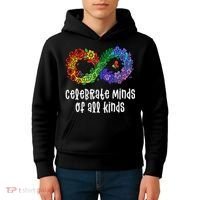 Celebrate Minds Of All Kinds Neurodiversity Autism Kids Hoodie thumb 4