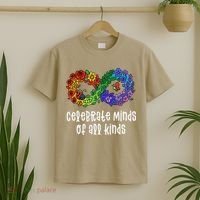 Celebrate Minds Of All Kinds Neurodiversity Autism T-Shirt thumb 2