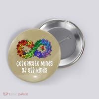 Celebrate Minds Of All Kinds Neurodiversity Autism Button thumb 0