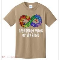 Celebrate Minds Of All Kinds Neurodiversity Autism Kids T-Shirt thumb 0