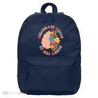 Celebrate Minds Of All Kinds Flowers Be Kind The Mind 16 in Basic Backpack thumb 0