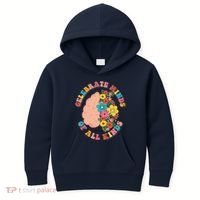 Celebrate Minds Of All Kinds Flowers Be Kind The Mind Kids Hoodie thumb 0