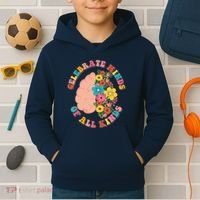 Celebrate Minds Of All Kinds Flowers Be Kind The Mind Kids Hoodie thumb 2