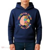 Celebrate Minds Of All Kinds Flowers Be Kind The Mind Kids Hoodie thumb 4
