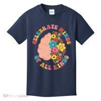 Celebrate Minds Of All Kinds Flowers Be Kind The Mind Kids T-Shirt thumb 0