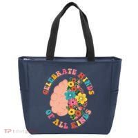 Celebrate Minds Of All Kinds Flowers Be Kind The Mind Tote Bag thumb 0