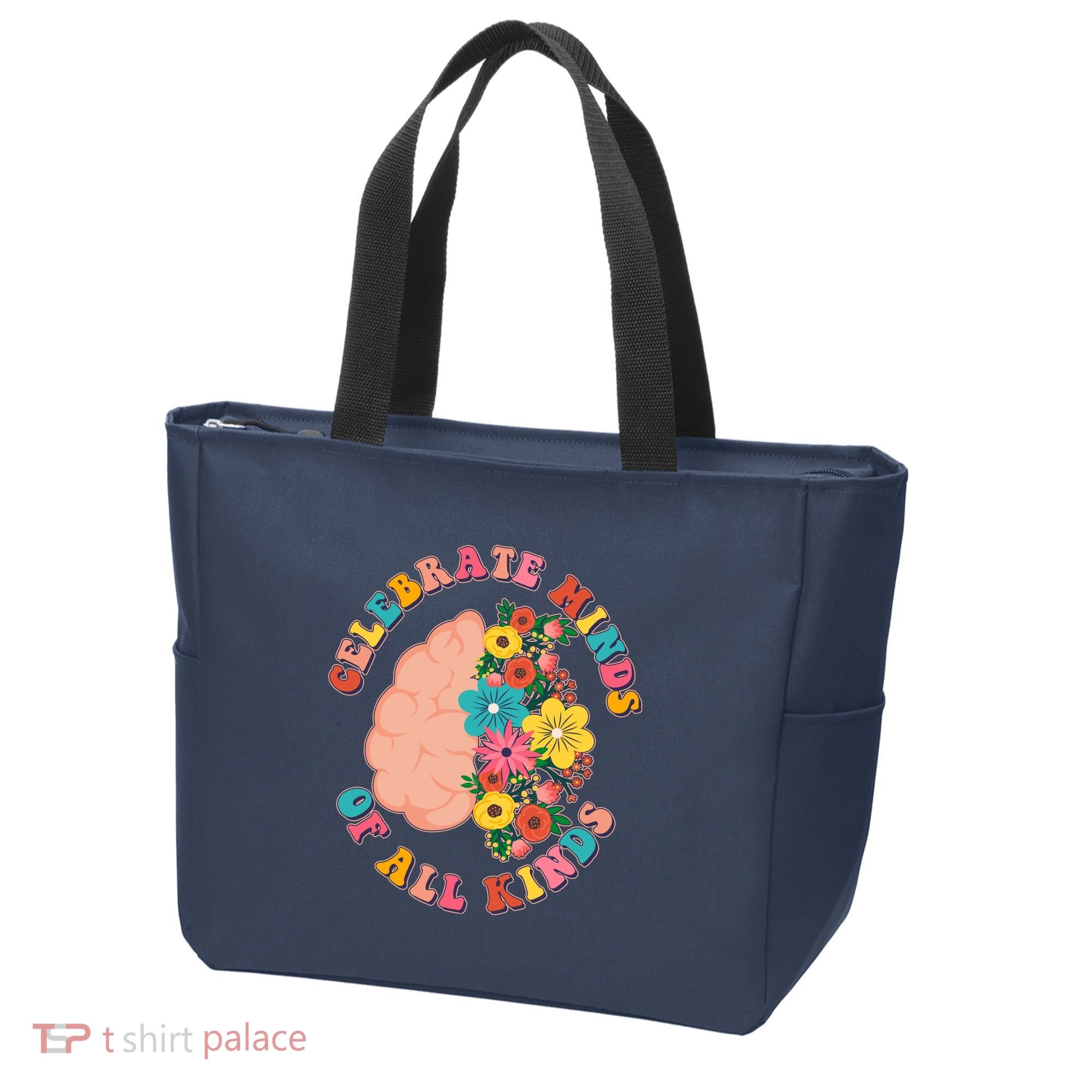 Celebrate Minds Of All Kinds Flowers Be Kind The Mind Tote Bag